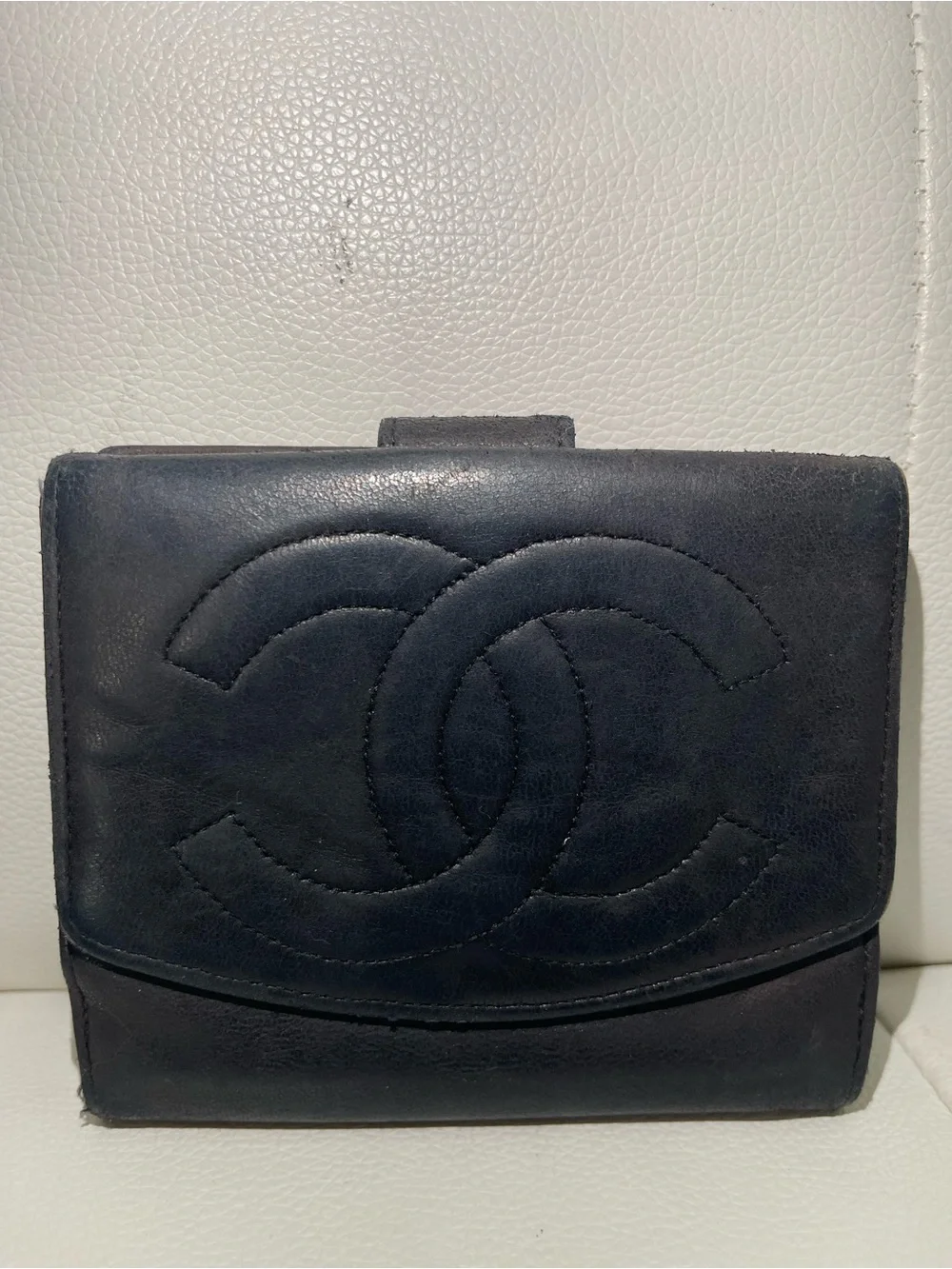 Authentic CHANEL Timeless CC Logo Lambskin Leather Wallet